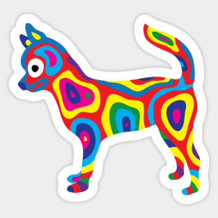 Rainbow Dog 4 Sticker